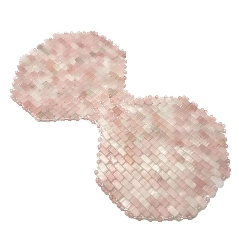 Warm of koud met behulp van steen oogmasker natuurlijke edelsteen jade slaapmasker voor anti-aging rozen kwarts borstmasker