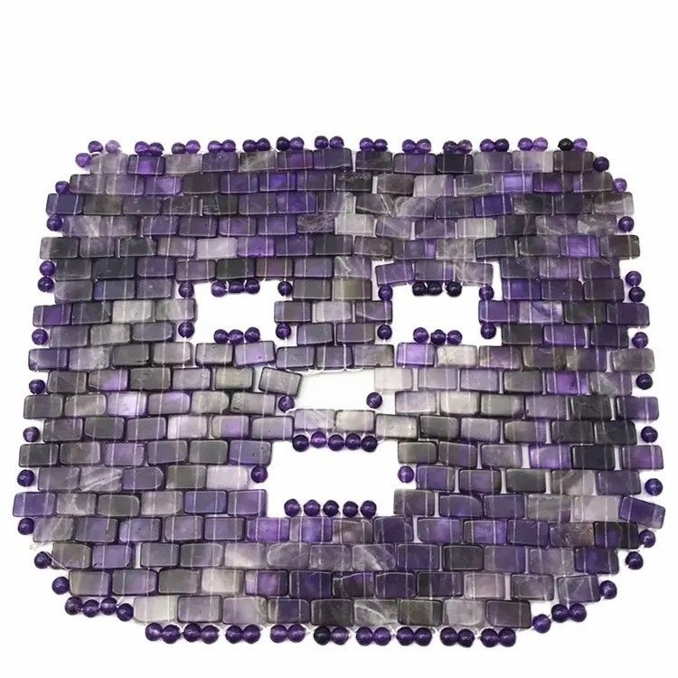 Gezondheid en welzijn Technologie Gepolijst Amethyst Godin Jade Stone Mask voor natuurlijke schoonheid 2024