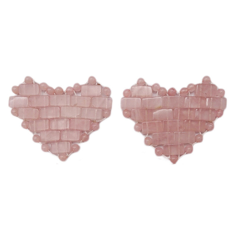 Gezichtsmasker 100% natuurlijk Rozenkwarts Mini Oogbedekkingen voor gezichtsbehandeling Gezwollen ogen Hoofdpijn Migraine Slaap oog/gezichtsmasker