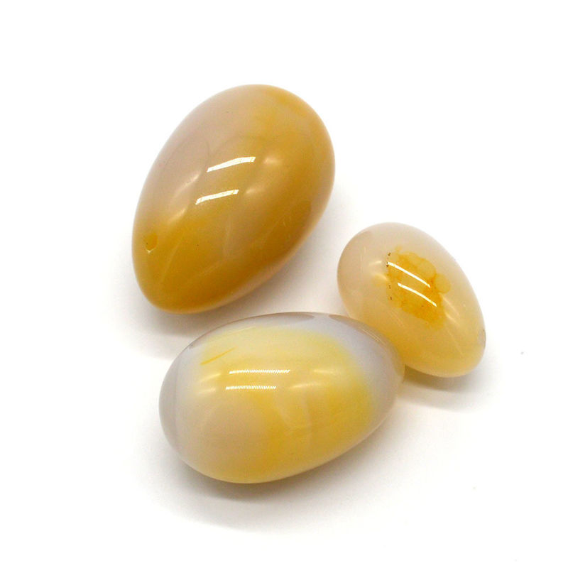Graveren Natuurlijke Agate Steen Eieren Gedrolde Vaginale Oefening Jade Eieren 45*30mm/40*25mm/30*20mm
