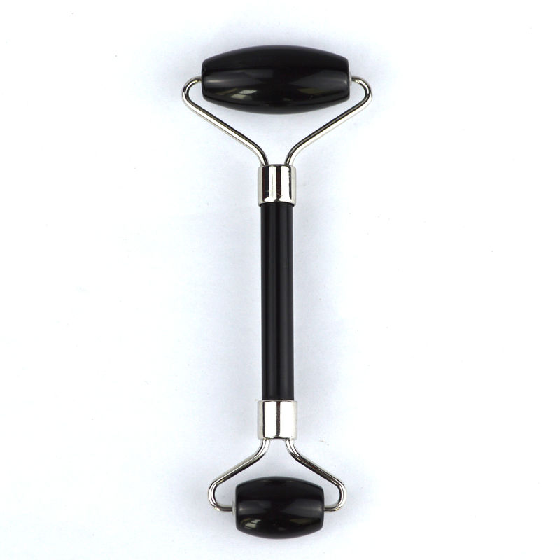 Natural Black Obsidian Roller Guasha Massage Facial Gua Sha Roller voor Gezicht Nek en Oog Classic Jade Roller betaalbaar