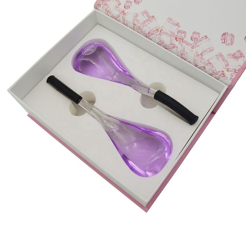 2024 IJssfeer Glas Beauty IJsscherm Gezichtsmassage Hulpmiddelen Paarse massageball voor Vrouw Ogen Nek Asmr van Popular Products