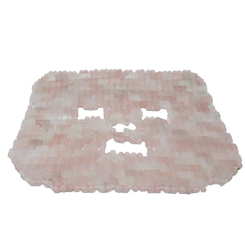 Gepolijst gezichtsmasker Natuurlijke edelsteen Jade Slaapmasker Roze kwarts Oog Anti-aging Warm of koud met behulp van steen