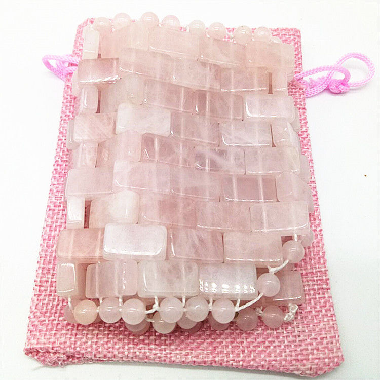 OEM geaccepteerd roze kwarts oogmasker natuurlijke edelsteen jade slaapmasker voor anti-aging warm of koud in 2024