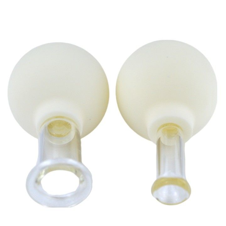 2pcs Gezicht Guasha Rimpelverwijdering Huidverzorging Spa Schoonheidssalon Therapiebekers 2024 Silicone Glas Vacuum Zuigbeker Set