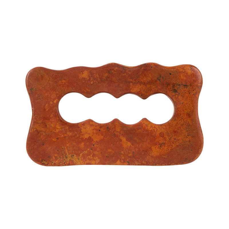 Natuurlijke rode Bian Stone Scraping Board Volle lichaamsmassage Gua Sha Tool voor handmatige lichaamsspier ontspanning en stressverlichting