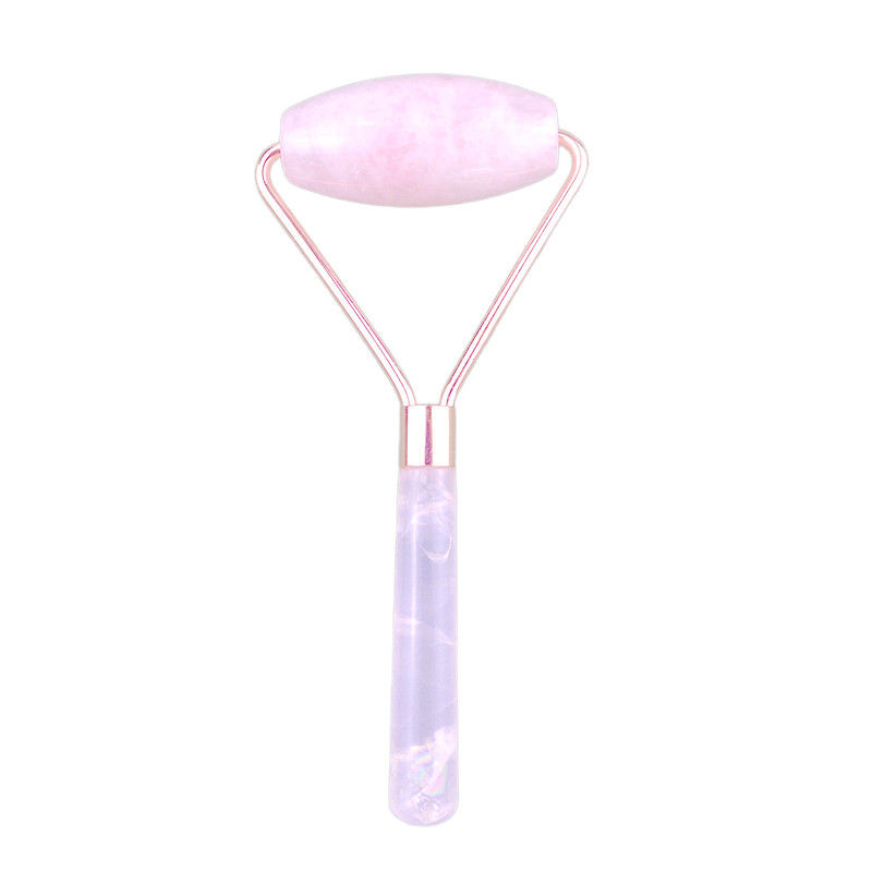 Gezichtsmassage 2024 Populaire natuurlijke roze kwarts gezichtsroller 100% natuurlijke kristalmassage voor gezichts-oogmassage producten schoonheidstools