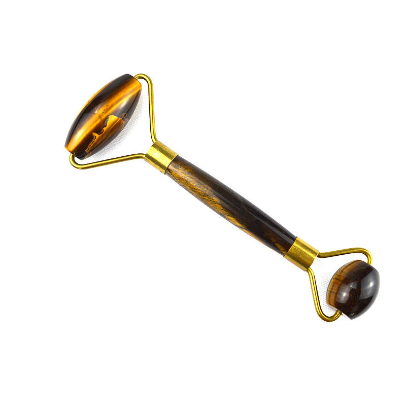Spiermassage Hulpmiddel 2024 Tiger Eye Stone Gezichts Jade Roller Guasha voor Gezicht Oog Nek Gua Sha Massage Huid Beauty Tools