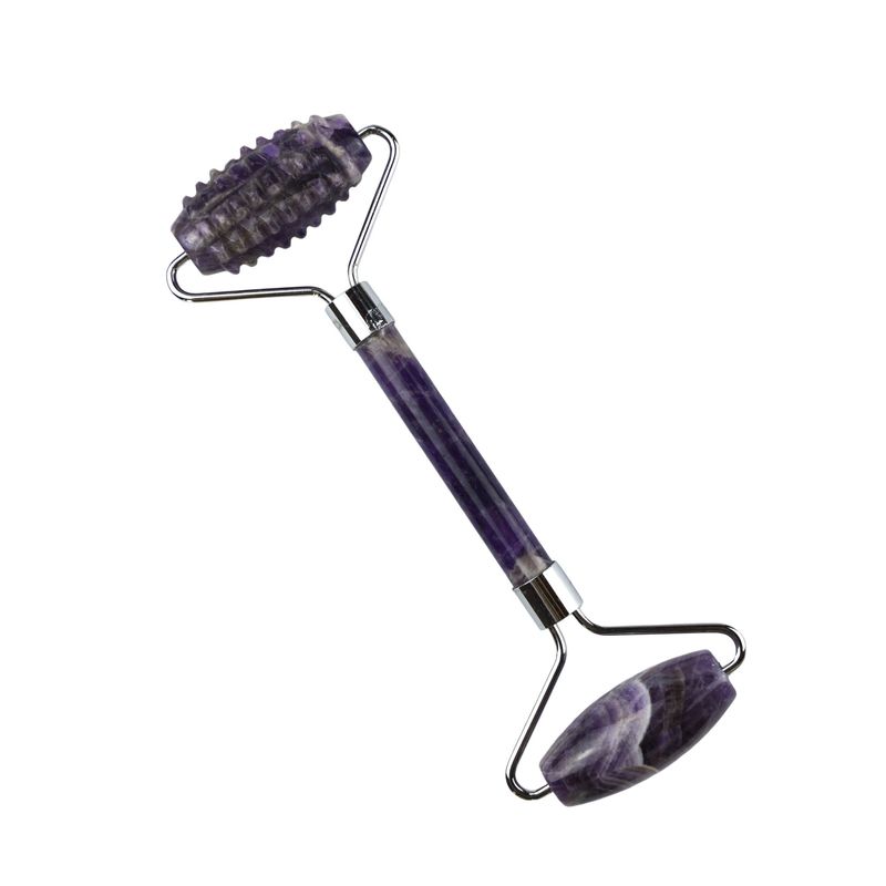 Muscle Massage Trending Product 2024 Natuurlijke Amethyst Gezichtsroller Guasha 100% Natuurlijke Jade Massager Voor Gezichtsmassage Producten Schoonheidsinstrumenten