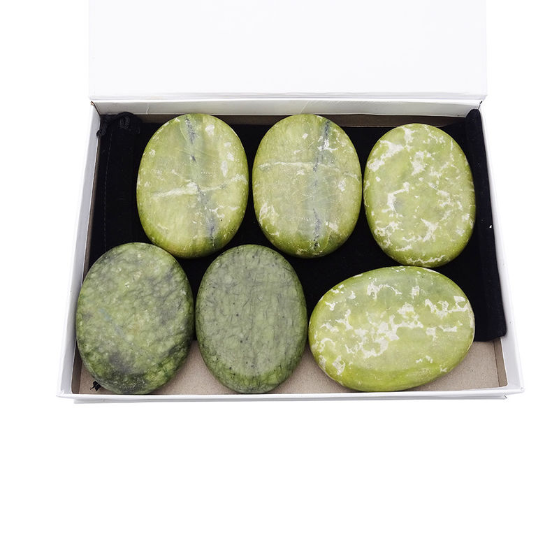 Natuurlijke Xiuyan Jade Healing Hot Stones Set voor professionele massage en spa ontspanning