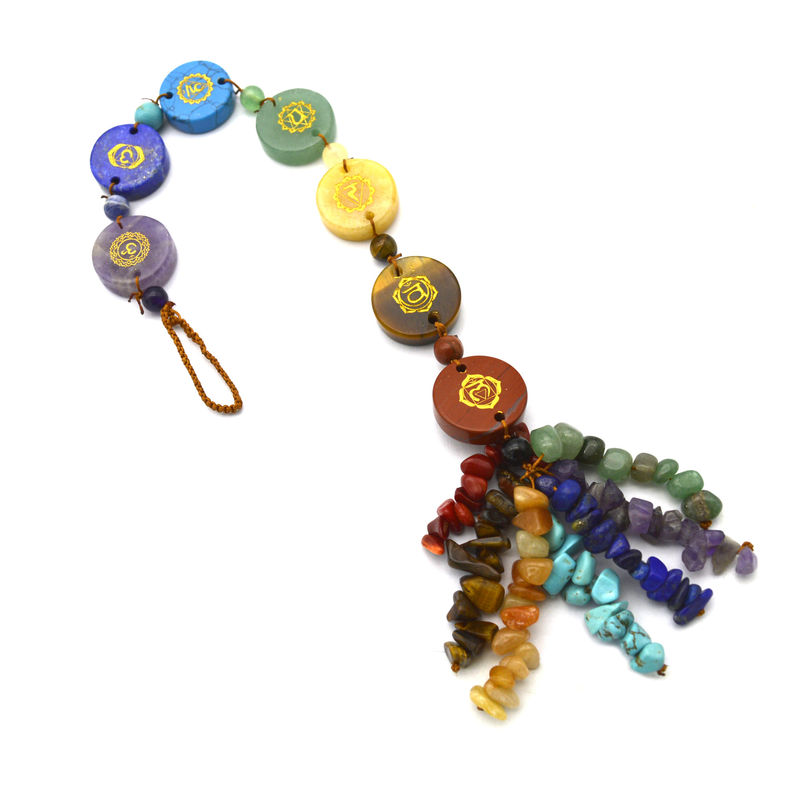 7 Chakra Stones Healing Crystal Palm Pocket Stone Reiki Balancing Pendant voor evenwicht en harmonie