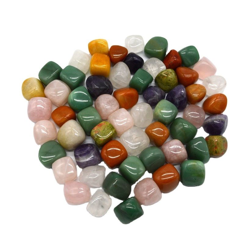 Gravure Carving Type Mix Gems Natural Tumbled Stones voor Purple Healing Reiki Crystal Juwelen maken en huisversiering