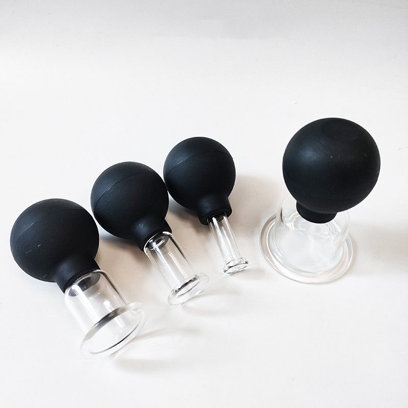 Set van 4 Medical Therapy Cups Silicone Vacuum Cupping Glasses voor anti cellulitis en gezichtsmassage