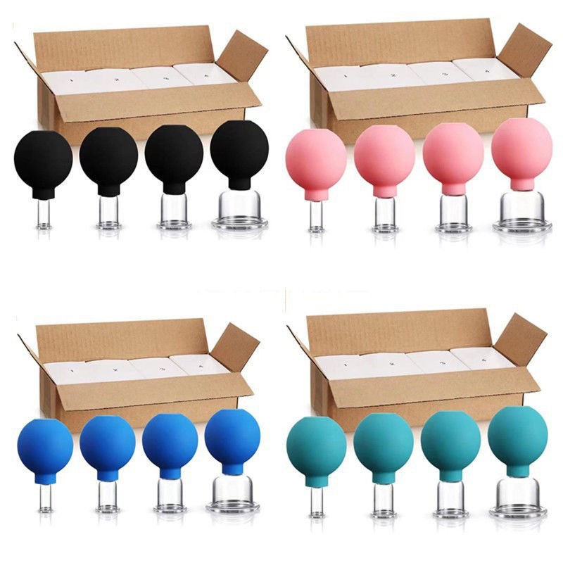 4 stuks PVC zuig- en vacuümmassagepotten Vacuum Cupping Therapy Set voor gezondheid voor een betere gezondheid
