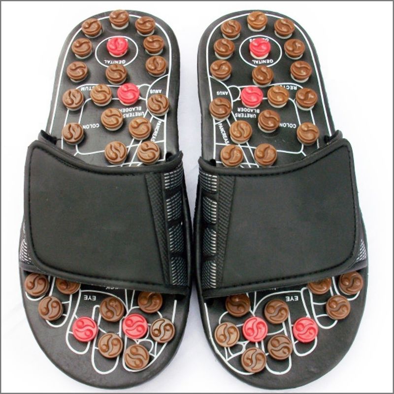 2020 Jade Stone Health Care Healing Acupunctuur Schoenen Echte Huid Massage Slipper voor Schoenen Natuurlijke Voetmassage
