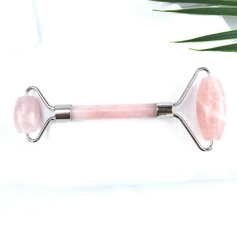 Gezichtsmassage-apparatuur Roze Rose Quartz Gua Sha Massage Natuurlijke Jade Ice Roller voor Anti-Aging Therapie Nefrietsteen