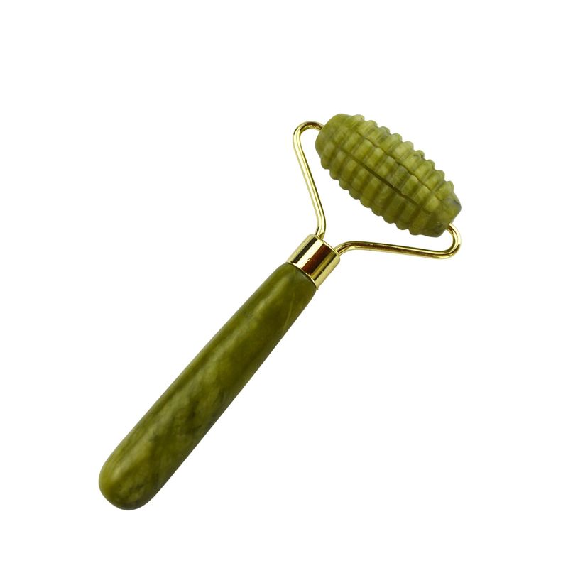Gezichtsmassage Xiuyan Jade Dubbelkop Natuurlijke Gezichts Beauty Massage Tool Jade Roller Gezichts Thin Massage Relaxation Tool