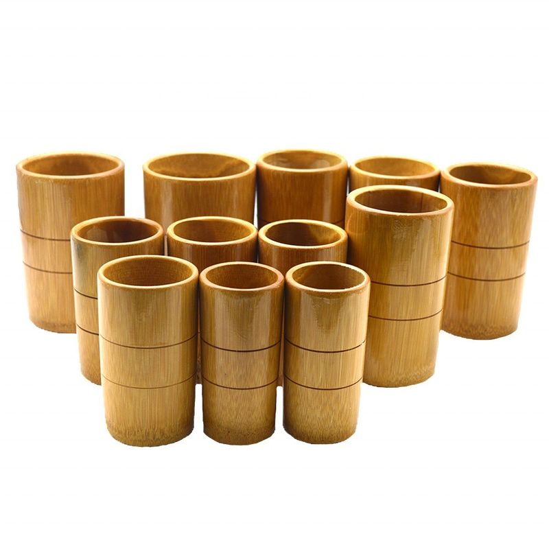 12 stuks natuurlijke bamboe-beker therapie set Chinese traditionele bamboe duimbekers voor betere bloedsomloop