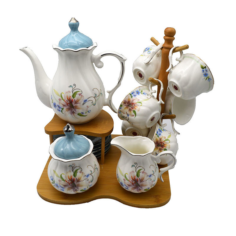 Chinese porseleinen thee set in witte kleur Perfect voor trouwcadeaus 23*22/15*10/6.5*14.5/11*12.5cm