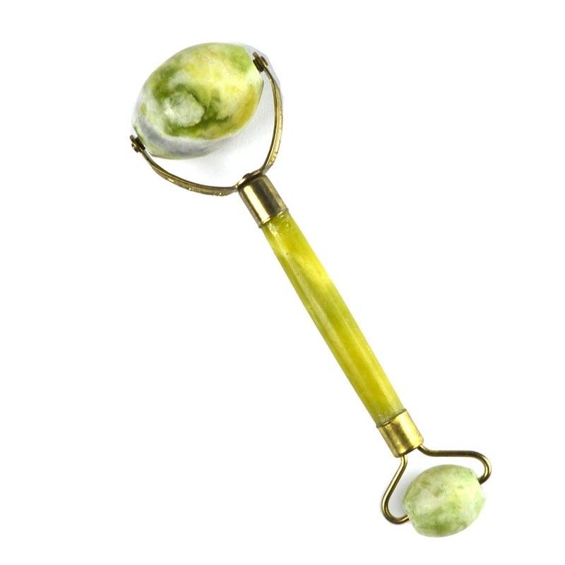 Gepersonaliseerd logo beschikbaard 100% natuurlijke Xiuyan Jade Gezicht Guasha Roller Groene Jade Gezicht Gua Sha Massager Stone Skin Care