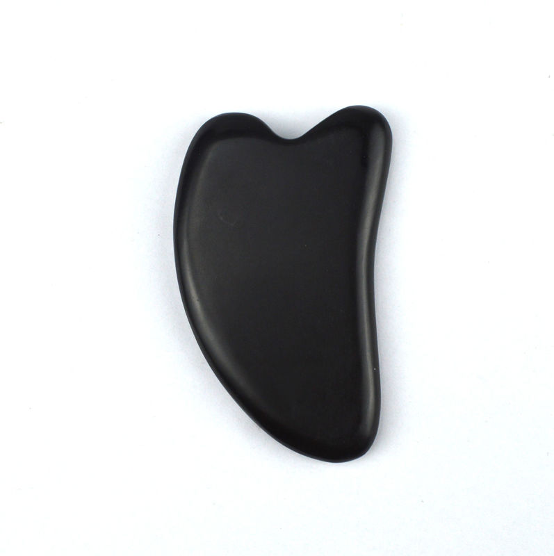 2024 Zwart Bian Steen Hartvorm Gua Sha Massage Tool Beschikbaar Logo Massager voor Spa Ontspannende Meditatie