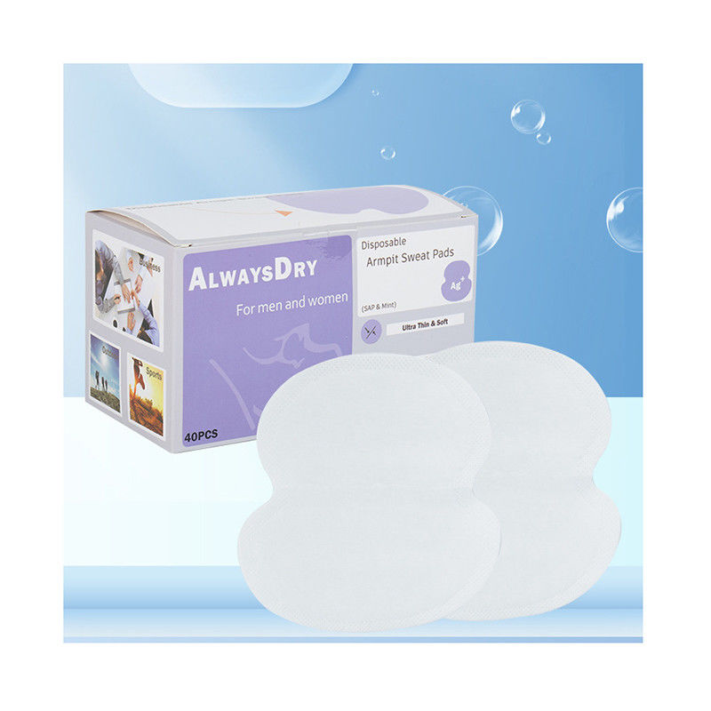 40pcs Ultra-dunne zweet-absorberende sticker met polymer mint zilver ion niet-geweven airlaid papier SAP pulp PE film