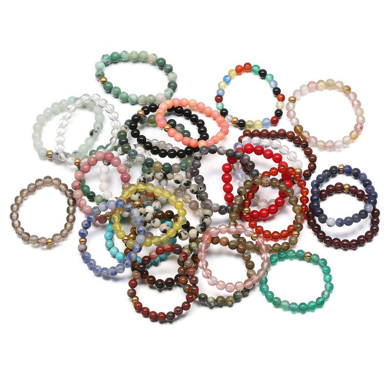 Andere natuurlijke energie kristalsteen 3mm mini kralen ringen voor vrouw chakra healing handgemaakte boheemse sieraden trouwring cadeau