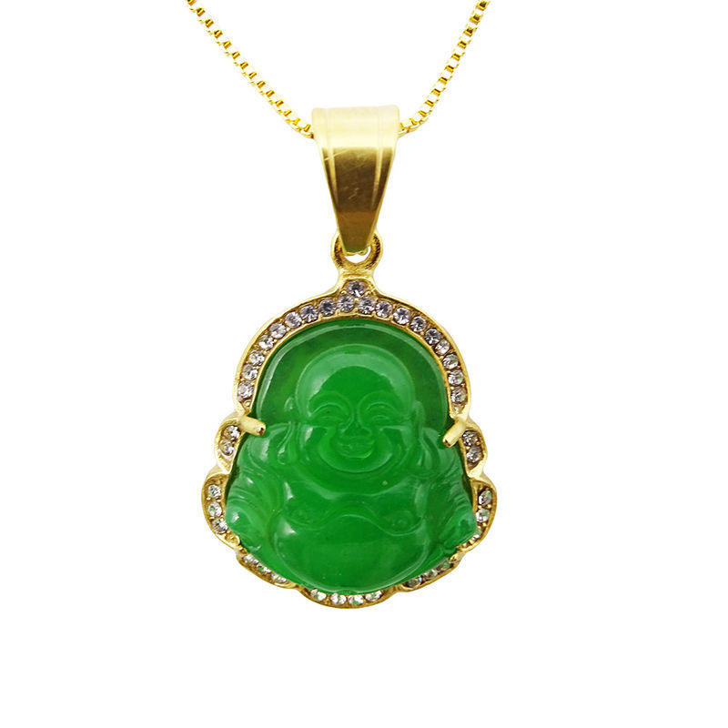 Boeddhisme Tema Gravure Snijwerk Type Gelukkige Lachende Boeddha Hanger Ketting Ketting Halskettingen Amulet Sieraden Voor Mannen Vrouwen Jongens