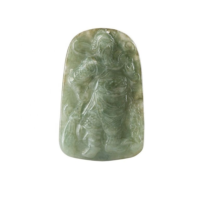 2024 Jadeïet Guan Yin Hanger van Barmhartigheid Boeddhisme Moedige Troepen Halsketting Mode Juwelen Voor Vrouwen Gravure Snijwerk Type