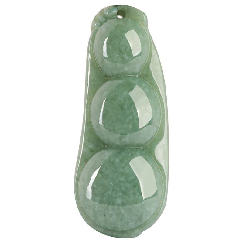 Regionaal kenmerk Natuurlijke groene jade hanger voor vrouwen Vier seizoenen bonen brengen geluk welvaart en liefde
