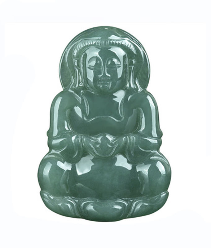 Natuurlijke Jade Guanyin Hanger Groen Smaragd Jadeit Charms Halsketting Amulet Voor Vrouwen Mannelijke sieraden Elegante en stijlvolle