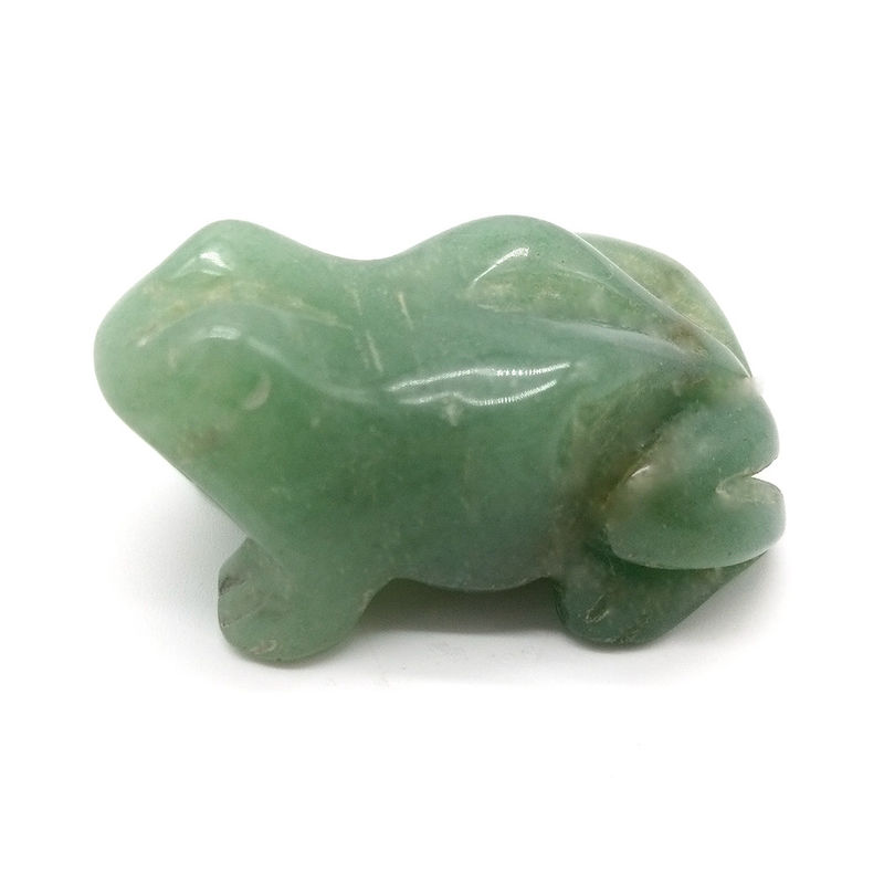 Techniek Handgesneden Groene Aventurine Kikkers Healing Stone Figuur 1.5 Inches voor kamer decoratie en Healing Crystal Display