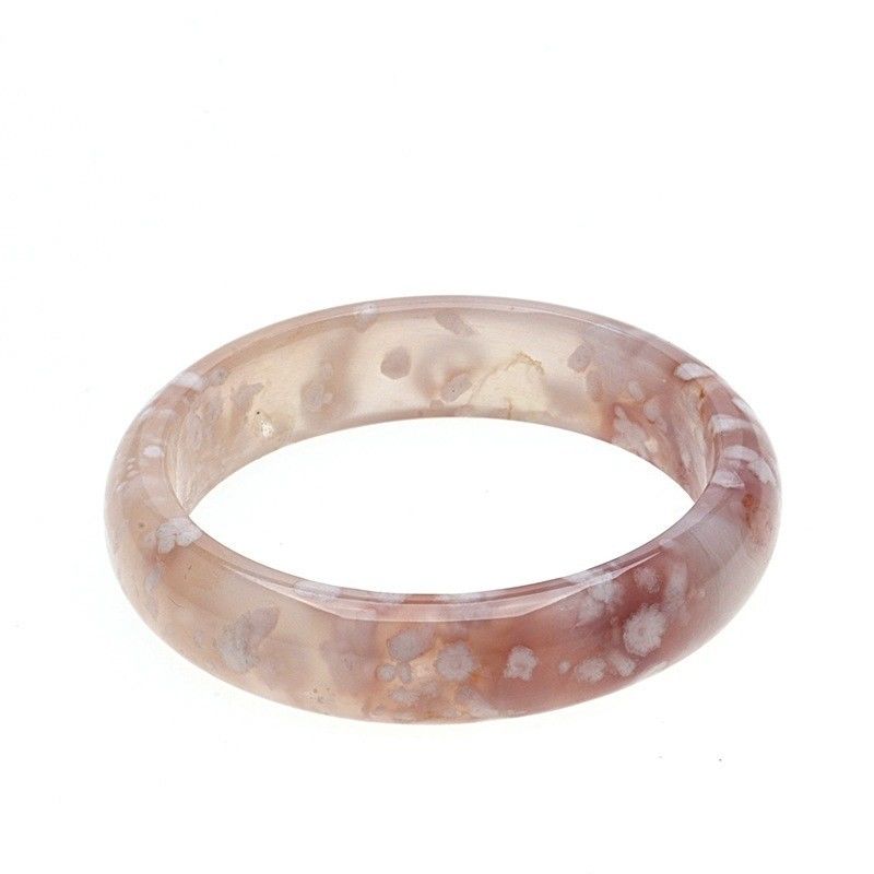 Juwelen Decoratie Natuurlijke Sakura Agate Jade Armband Chalcedonie Kristal IJs Door Armband Vrouwen 52-56mm