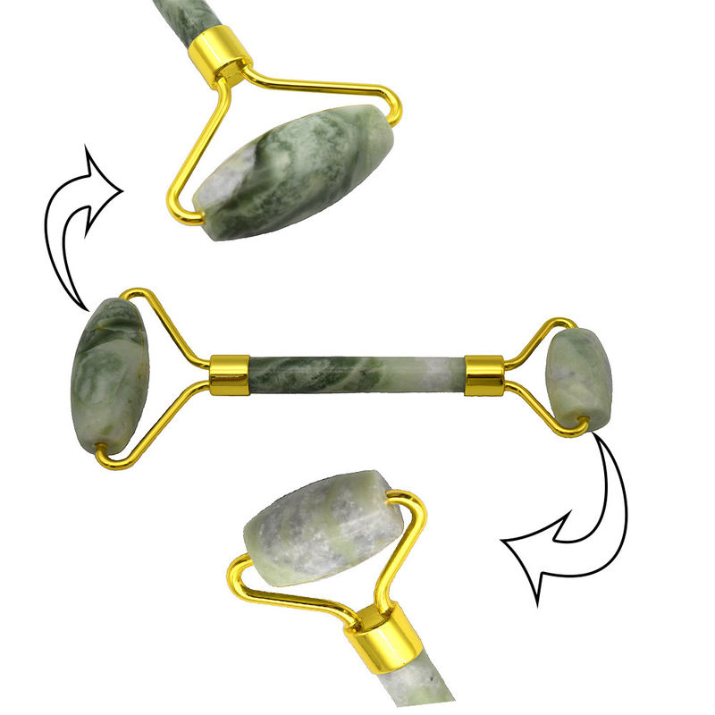 Lichaamsverzorging Gezichtsmassage Roller Groene Jade Gua Sha Roller voor Gezichtsveroudering Rimpel Puffiness en Gezichtshuid Massager