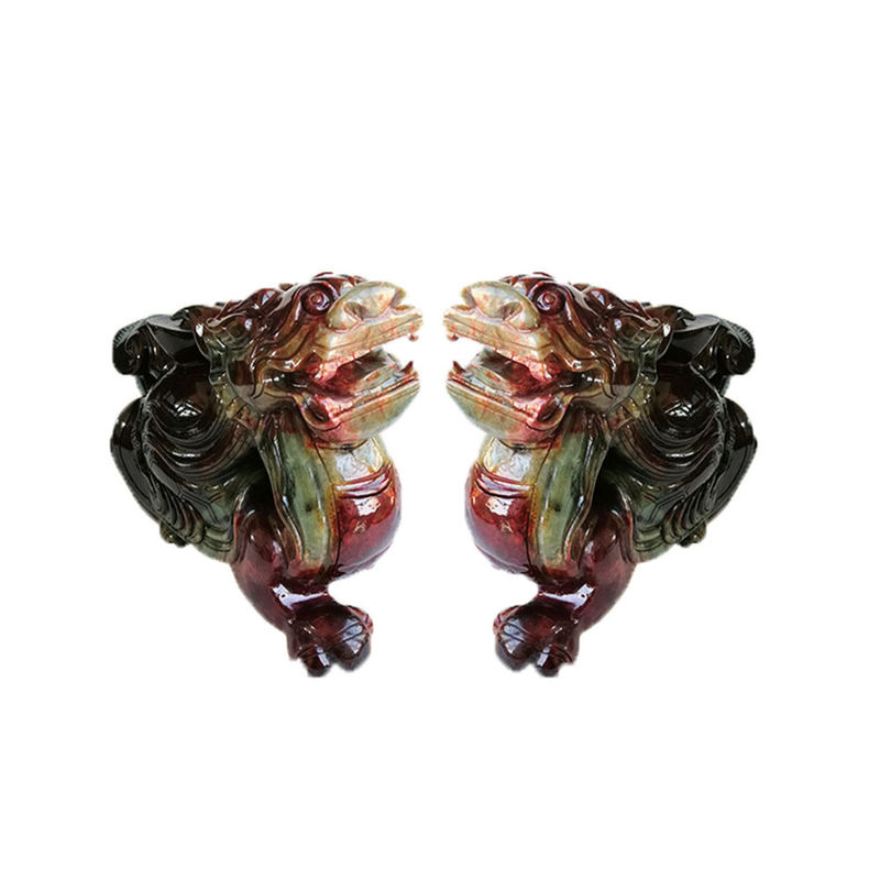 40cm natuurlijke jade gesneden draak schildpad beeld Fine Feng Shui stijl voor decoratie