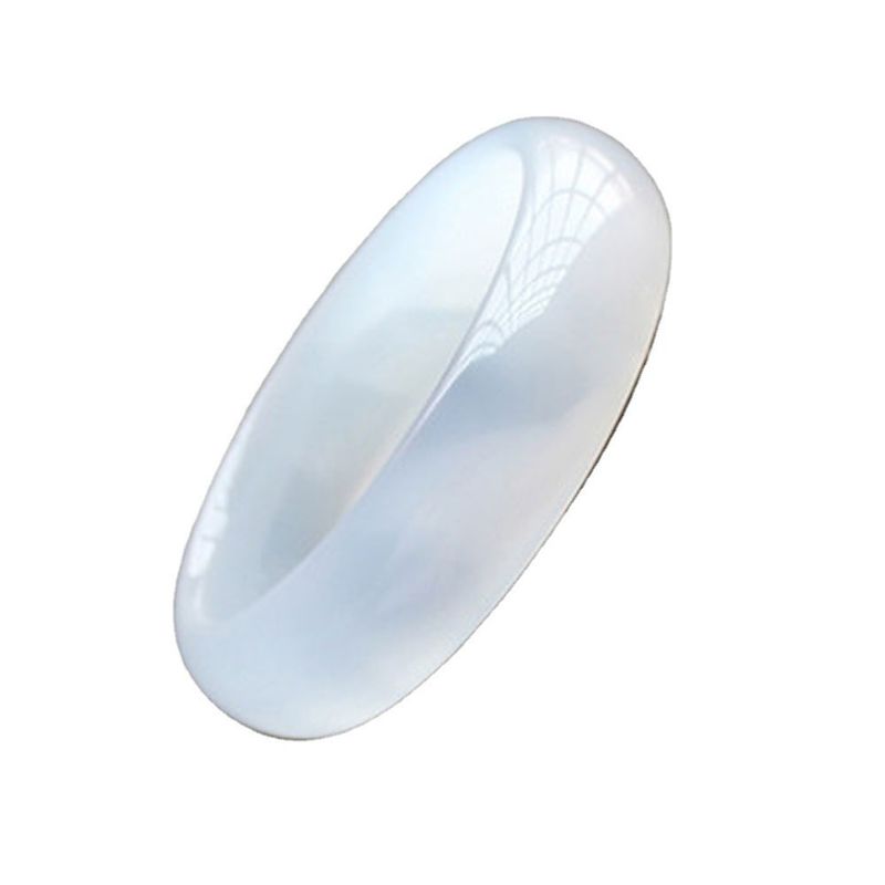 IJswitte Agate Jade Armband Gecertificeerd Chinees Armband 54-66mm Volksgebonden Armbanden 1 Set Regionaal Feature Kunst Collectief