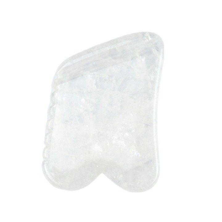Duidelijk kwarts Gua Sha Massage Board Stone Natural Crystal Guasha Healing Stone Gezicht Beauty Body Spa Tool voor lichaamsmassage