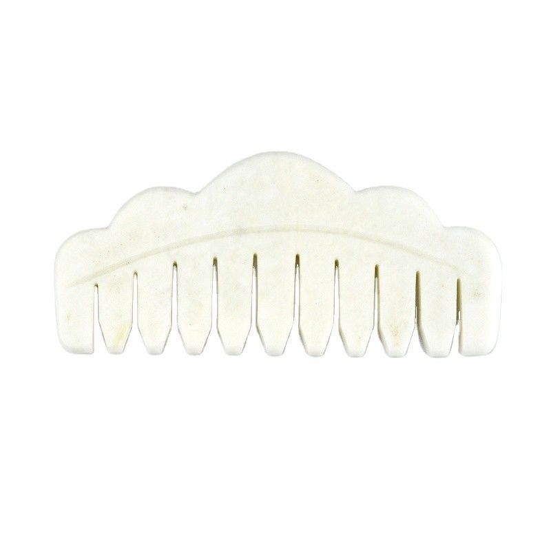 Gepersonaliseerd logo beschikbaard en 2024 Chinese natuurlijke witte Jade Gua Sha Schrapen Kam Guasha Steen Hoofd Spa Massager Schrapen