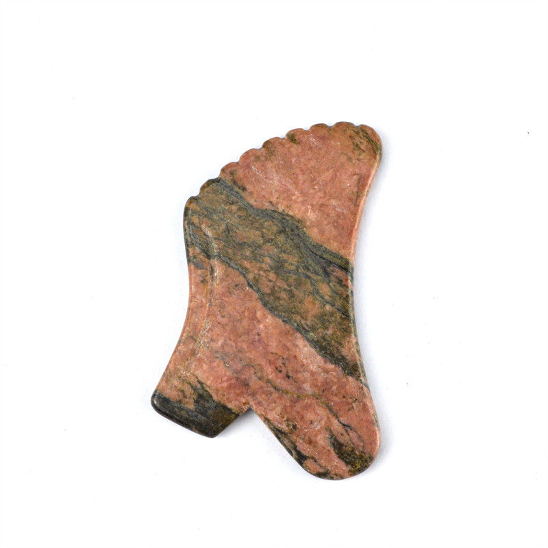 Handmatige massager natuurlijke rhodoniet jaspis steen gua sha schraapplank guasha gezichts schoonheid lichaamsmassage gereedschap huidverzorging ontspannen