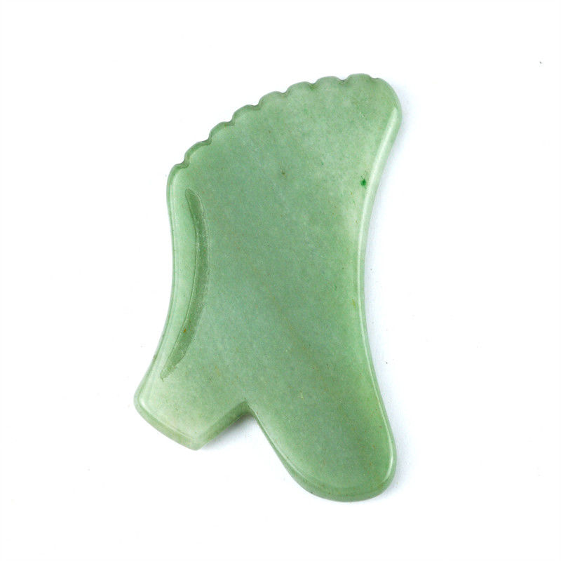 Lichaamsmassage voor huidverzorging Natuurlijke groene Aventurine Jade Gua Sha Custom Logo Guasha Gezichtsschone hulpmiddel voor het verminderen van rimpels
