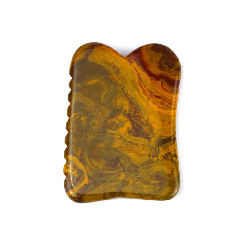 Massageur Custom Logo Mookaite Body Massage Tools For Beauty Guasha Stone Scrapping voor gezichtslifting en lymfe drainage