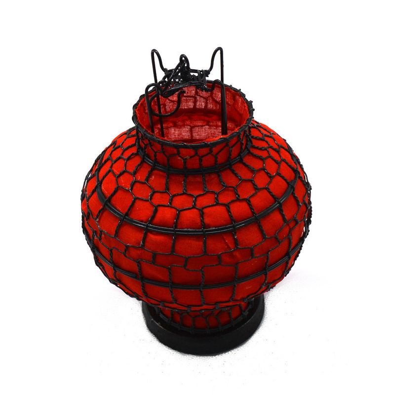 Vintage stof metalen Chinese rode zijde lantaarns voor traditionele Chinese stijl