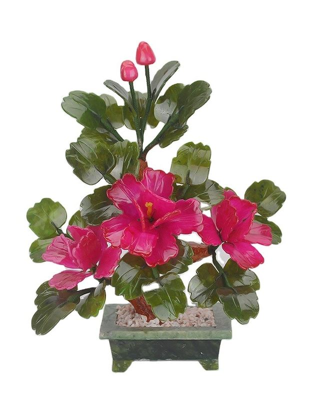 Voeg een vleugje elegantie toe aan uw huis met 3 pioenenbloemen natuurlijke jade potplanten