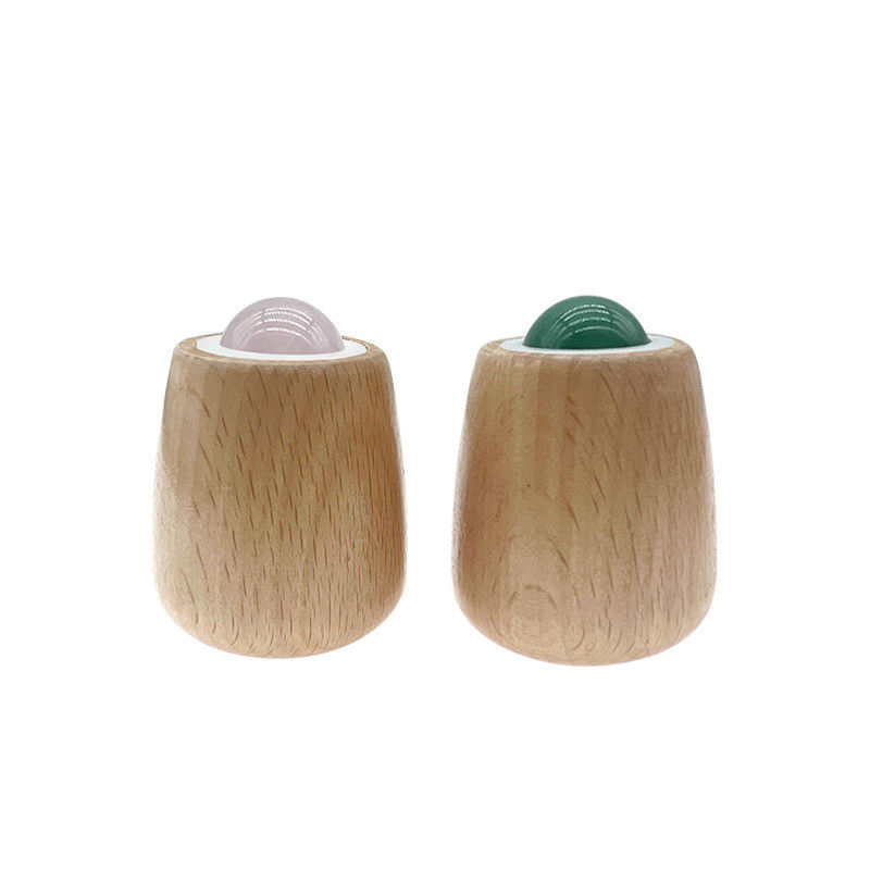 Aanpasbare Jade Massage Ball Houten Handle Jade Roller voor lichaamsmassage en nek/gezicht Gua Sha Stress Relief Tool