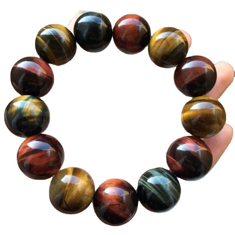Natuurlijke Tiger Eye Stone Armband Kleurrijke exotische mode accessoire voor mannelijke en vrouwelijke liefhebbers