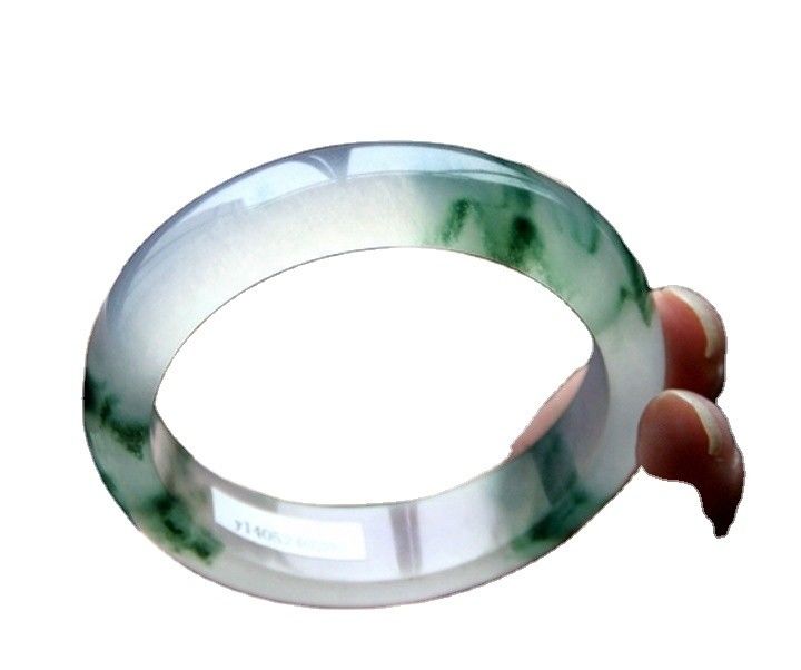 50-62mm Andere A Floating Flower Jade Armband van Natuurlijke Smaragd Jade Folk BANGLES 1 stuk