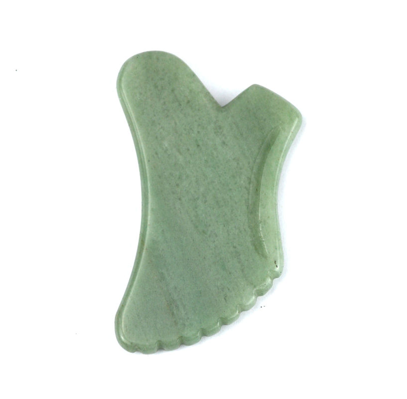 Groene Aventurine Guasha Gua Sha Face Tool Mode No abkgs-038 Voor effectieve lymfatische drainage en huidverzorging