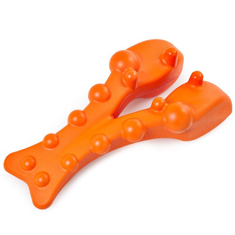 Lichaamsondersteuning Draagbaar baarmoederhalsmassage kussen met acupressuur massager en Memory Cotton Back Stretching