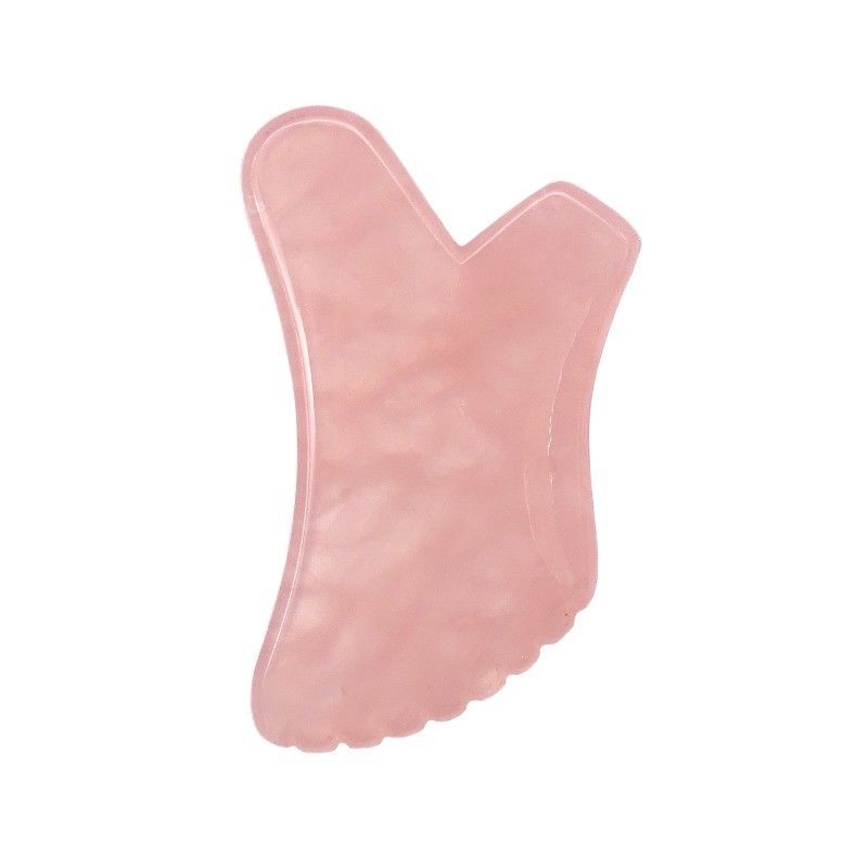 Custom Logo Natuurlijke Rozenkwarts Gua Sha Body Massage Tool voor zelf huidverzorging en gezichtsgezondheid