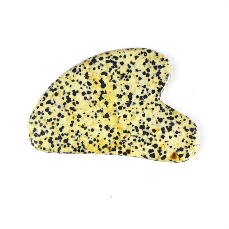 Gepersonaliseerd logo beschikbaard 2024 Trending Hartvormige Dalmatische Steen Guasha Massage Tool voor Body Healthcare Massage